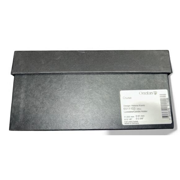 Orrefors Cruise 6511103 Helene Krantz 8 1/8" Pair of Crystal Candle Holders - Picture 3 of 5